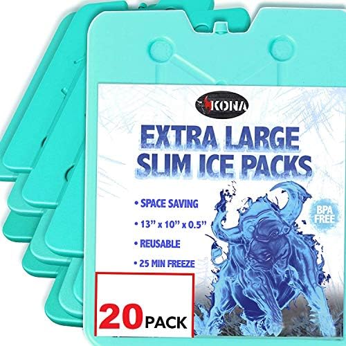 Jég a Hűtő - Nagy, helytakarékos - Nincs a Jég Szükséges egyszer használatos Tartós (-5C) Nagy Vékony Fagyasztó Csomag - 10 x 13 Hüvelyk,