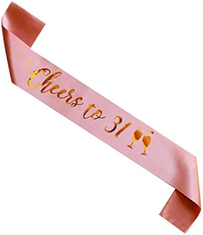 MAGJUCHE Egészségedre 31-ig Szülinapi szárny, Rose Gold Lány 31 Születésnapi Ajándékok Party Kellékek, Női Pink Party Dekoráció