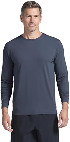 IBKUL Férfi Athleisure Viselni fényvédő UPF 50+ Icefil Hűtési Technológia Hosszú Ujjú Sleeve T-Shirt - 93199