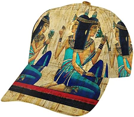Wozukia Ősi Egyiptomi Napi Szabadtéri Nap Baseball Sapka Kalap Vintage Bézs Női Divat, Szabadidős Férfi kalap állítható