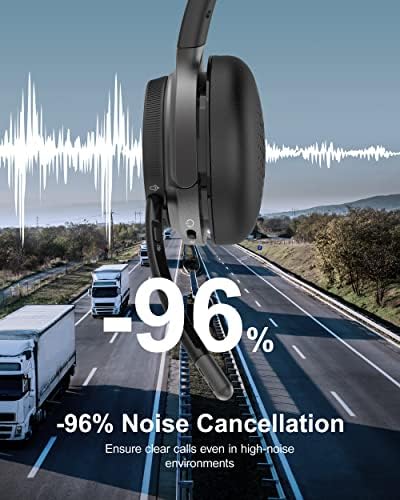 Kamionos Bluetooth Fejhallgató, Vezeték nélküli Fülhallgató ENC zajszűrő Mikrofon Némító Gomb töltőegységbe, V5.0 Handfree