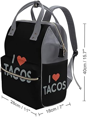 Imádom A Taco Szív Pelenkázó Hátizsák, Elegáns Kismama Gyapjas Zsák Többfunkciós Vízálló Úti Idősek Váll Daypack