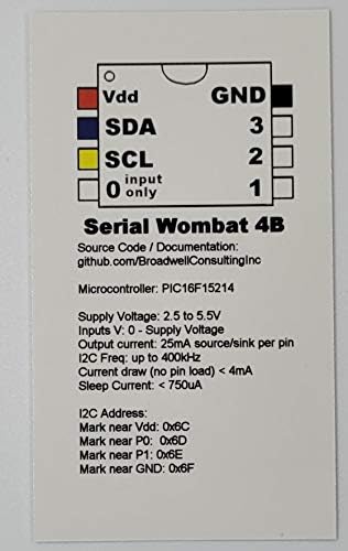 Soros Wombat 4B - I2C Smart i/O Bővítő, illetve az A/D Átalakító - 4 Csomag. Meghajtó Szervó, kapcsolók, kvadratúra jeladók, UART/I2C-Híd I2C