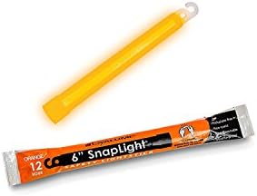 Cyalume - 9-00722 SnapLight Narancs Light Botok – 6 Hüvelyk Ipari Minőségű, Nagy Intenzitású Fény Botok 12 Órás Időtartama (Csomag