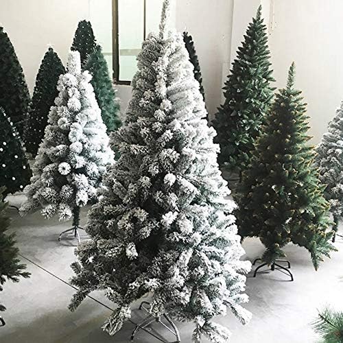 ZPEE PVC Hó Özönlöttek karácsonyfa, Mesterséges Fenyő Fa, Fém Állvány, Könnyen Összeszerelhető tűzgátló Karácsonyi Dekoráció