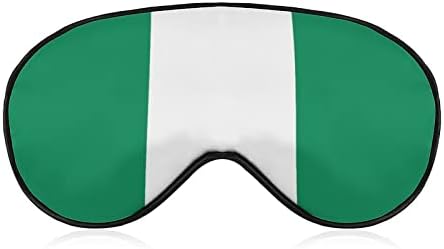 Nigéria Zászló Aludni Szem Maszk Puha Szem Kiterjed Blokkoló Fények Kendőt, Állítható Heveder Utazási Nap