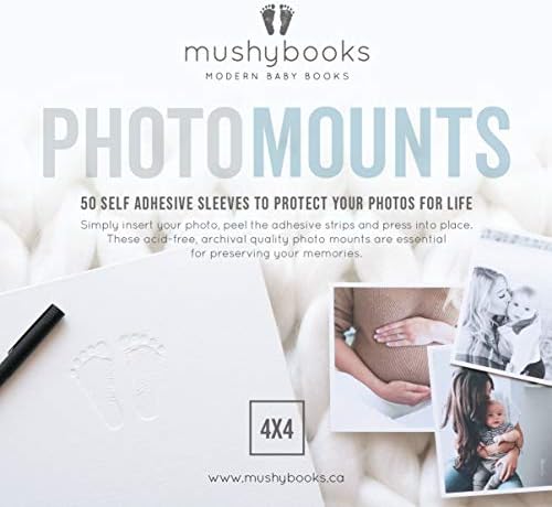 Mushybooks Fotó Tartók - Tiszta Levéltári Műanyag Ujjú - Öntapadós