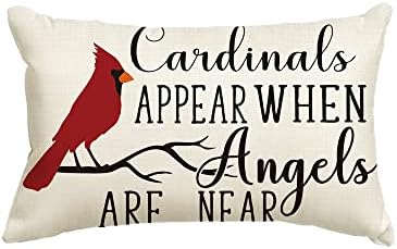 AVOIN colorlife Cardinalis Jelenik meg, Amikor az Angyalok Közelében Párnát, Takarót, 12 x 20 Hüvelyk Északi Bíboros a Mindennapi
