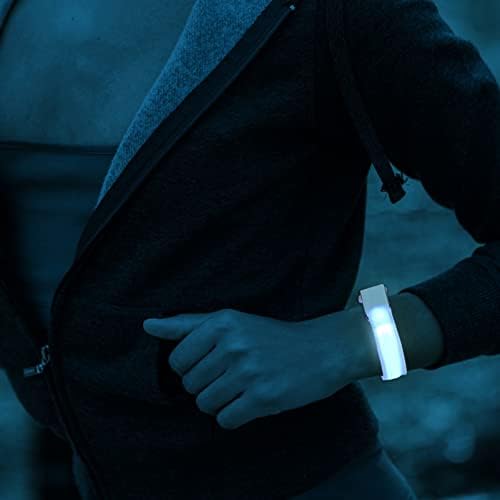 LIOOBO 2db LED-es Karszalag Futó Fény Állítható Futó Öv, Heveder Biztonsági Fény Karkötő Világít A Sötét Éjszaka, futómű Futás, Gyaloglás,