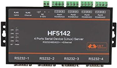 HF5142 Soros Ethernet 4 Port RS232/RS485/RS422, hogy Ethernet Átalakító (Fekete)