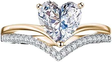 2023 Új Szerelem Alakú Nagy Strasszos Gyűrű Gyémánt jegygyűrű Elegáns Geometria Strasszos Gyűrű Teljes Gyémánt Gyűrű Női Méret