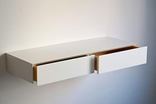 Mybettershelf Úszó fésülködő Asztal - Fehér (Nagy (38 a w x 14 d x 5.5 h))