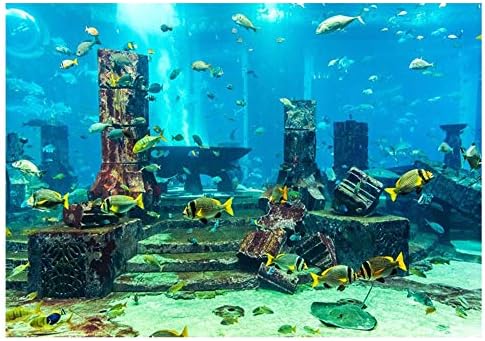 Ichiias Akvárium Háttér PVC Korall Akvárium Víz alatti Poszter Hal Tartály Fali Dekoráció Matrica(122 * 46cm)