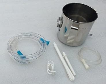 Beöntés Zuhany Készlet Egy Liter Rozsdamentes Acél Beöntés Vödör - PVC Cső | Instuction Bookle | Egyenes Fúvóka
