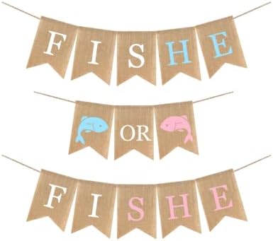 A nemek közötti Felfedi, Party Dekoráció, FiSHE vagy FisHE Téma Banner, Horgászat Ő Fél írja Alá, Halász Sármány Készletek Kedvez
