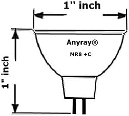 Anyray A2014Y (1-Izzó) 6-Watt MR8 +C 6V 10W Halogén Izzó 6-V