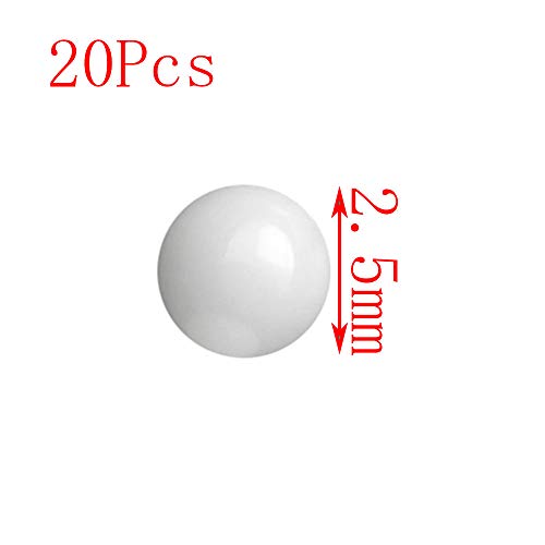 SQXBK Kerámia Csapágy Labdát 20DB 0.0984 Inch/2,5 mm-es G10 Precíziós Cirkónium-Oxid (ZrO2) Kerámia Csapágy Golyó