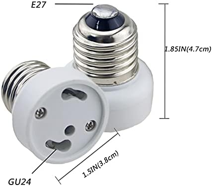 Rextin 10 db E26 E27, Hogy GU24 Izzó Adapter - Átalakítja a Pin-Bázis Lámpatest E27 E26, Hogy GU24 Izzó Foglalat (10)