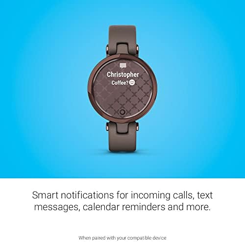 Garmin Lily™, Kis GPS Smartwatch Érintőképernyős, illetve Lencse Mintás, Sötét Bronz (Felújított)