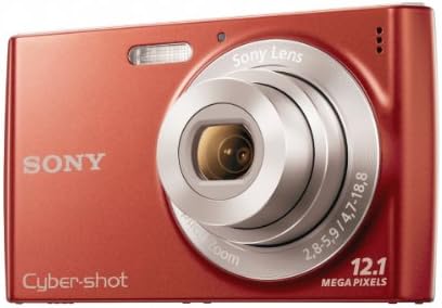 A Sony Cyber-Shot DSC-W510 12.1 MP Digitális Fényképezőgép a 4x-es nagylátószögű Optikai Zoom Objektívvel, valamint a 2.7-inch LCD (Piros)
