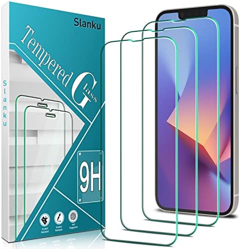 Slanku [3-Pack] képernyővédő fólia iPhone 13, 13 Pro Edzett Üveg, Buborék Mentes, AntiScratch, az Ügy Barátságos, Egyszerű