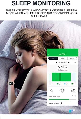 Új Nők Kalória Fitness Tracker pulzusmérő Okos Karóra Karkötő iPhone Android (Ezüst)