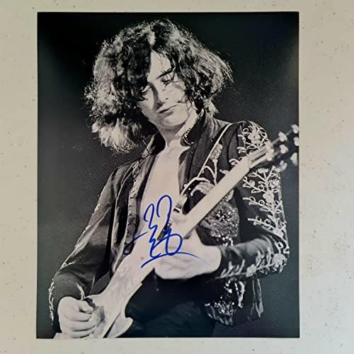 Jimmy Page Dedikált Led Zeppelin 8x10 Fotó COA JP84975