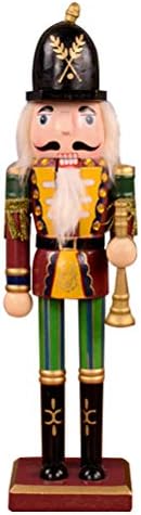 AbaodamWooden Baba Katona Dekoráció Háztartási Dió Katona Kézműves (Random Stílus 30cm) a Karácsonyi Dekoráció