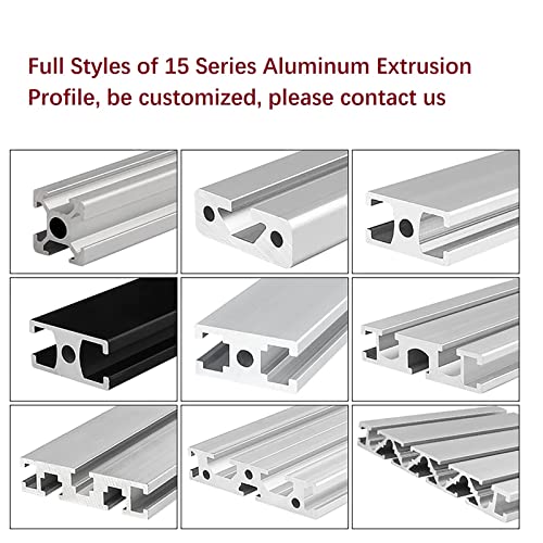 Mssoomm 4 Csomag 1540 Alumínium Extrudált Profil, Hossz 18.11 inch / 460mm Ezüst, 15 x 40mm 15 Sorozat T Típusú, T-Slot Európai