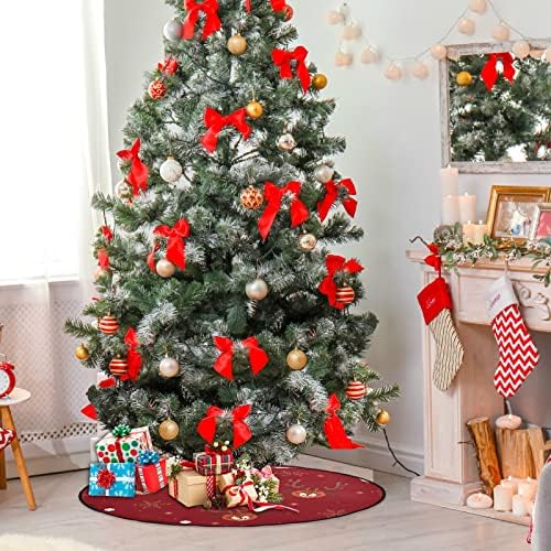 MNSRUU karácsonyfa Szoknya Vízálló Fa áll Szőnyeg Padló Védelme, Santa Claus, valamint Elk Dekorációk,28.3 Cm
