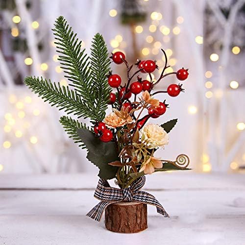Sinifer 12/28 cm Asztallap, Fából készült karácsonyfa, Mesterséges Asztal Karácsonyi Dísz Dekoráció Dekoráció, Fenyő Piros