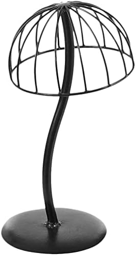 MISETA 8Inch Táblázat cilinder, Fekete Fém Drót Paróka Display Állvány 6.3 hüvelykes Kupola - Kalap Sapka Display Állvány Állvány