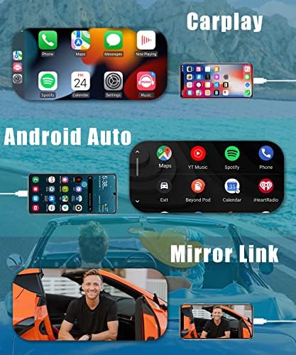 Dupla Din Érintőképernyő Autó Sztereó CD/DVD Lejátszó CarPlay Android Auto, 6.2 Hüvelyk autórádió Kormánykerék Vezérlő Bluetooth