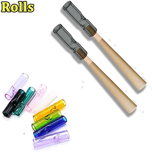 Újrafelhasználható Üveg Rolling Tippek a Cigaretta Filter, ø 10mm Átmérő 35mm Hossz Kerek Szája Közös Tippek a Rolling Papír,