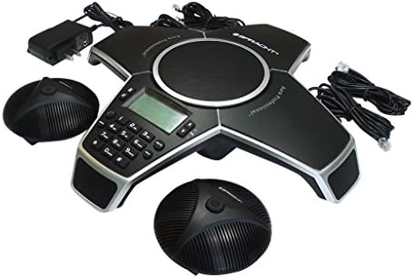 Spracht CP-3010 Aura Szakmai Konferencia Telefon, 6 Mikrofon (4 Belső, mind a 2 Külső) - PSTN/Analóg Plug N Play, Fekete