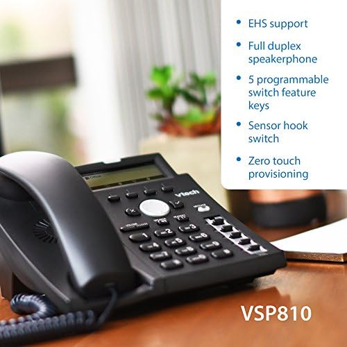 VTech ErisTerminal VSP810 SIP deskset Támogatja a 4 a SIP-Vonalak/Beszámoló, 5 programozható Funkció Gombok & EHS Támogatás
