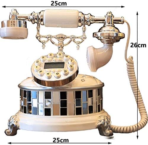PDGJG Retro Vintage Antik Stílusú Telefon, Régimódi Telefon Asztal Tárcsázza a Vezetékes Telefon a Hívás adatait az Irodában, Otthon, Nappali