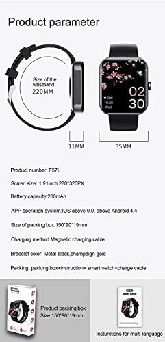 JUMPGA Vércukorszint Ellenőrzése Smartwatch,F57l Bluetooth Divat Smartwatch, Egészség, Fitness Smartwatch a pulzusszám, a