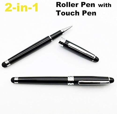 LACHIEVA Roller Pen Touch Toll, Fekete Hordó, Klasszikus Design, Németország Schneider Utántöltő Fekete, Kék