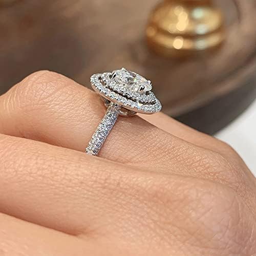 Ezüst Kör Alakú Gyűrű Gyémánt Kör Teljes Strasszos Gyűrű Kerek Vágott Igazi Gyűrű Aranyozott Esküvői Gyémánt Eljegyzési Gyűrű Méret 6 10 Fiúk