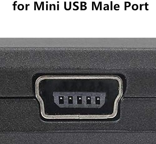 ARECORD Univerzális Autós Töltő Adapter 5-Pin Mini USB 4M DC 1A Tápegység GPS Navigációs Kamera (4 Méter/13ft)