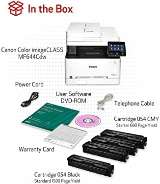Canon imageCLASS MF644Cdw All-in-One Vezeték nélküli Színes Lézer Nyomtató, Fehér - Nyomtatás Beolvasás Másolás Fax - 5 érintőképernyővel,