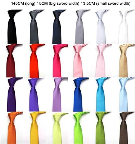 Andongnywell Egyszínű Slim Nyakkendő Tiszta Szín Nyakkendős Férfi Nyakkendők Vékony, Keskeny Nyakkendő Hivatalos Nyakkendő Nyakkendő