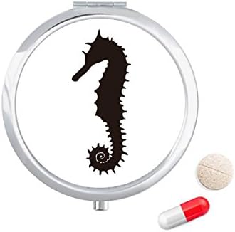 Fekete Hippocampus Tengeri Élet Minta Tabletta Esetben Zsebében Gyógyszer Tároló Doboz, Tartály Adagoló