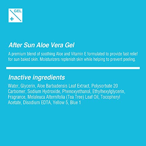 Felszíni Nap Után Aloe Vera Gél-Vitamin E - Hidratáló, Hűtés Megnyugtató, Biztonságos Mindennapi Használatra - 6 oz