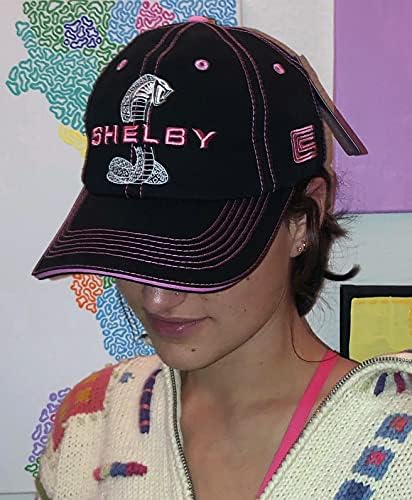Női Shelby Super Snake Fekete Rózsaszín Sapka Kalap | Hivatalosan Engedélyezett Shelby® Termék | Állítható, Egy Méret mindenkinek