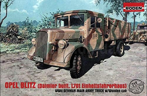 Opel Blitz Daimler Épült L701 Einheitsfahrerh 1/72 Műanyag Modell Kit Roden 719