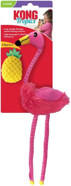 KONG-i Vállalat 38745942: Trópusokon Flamingo & Pinapple Macska Játék, 2db