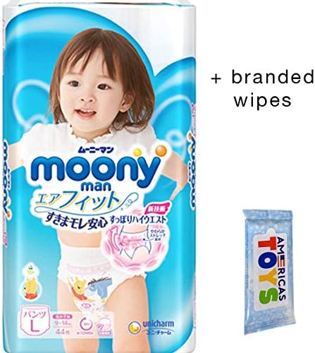 Baba Húzza Fel Nadrág L Méret (20-31 lb) a Lányok 44 Gróf - Moony Nadrág Csomag Americas Játékok Törlőkendő - Japán Pelenka Biztonságos