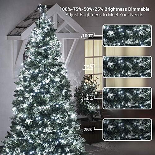 PhilzOps 69.6 ft 300 Gróf Karácsonyi Fények + 82ft 200 LED hideg Fehér & Többszínű Karácsonyi Fények, Csatlakoztatható 11 Módok Szabályozható